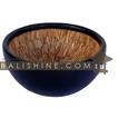 balishine This bowl is produced in Bali made from mango wood and the matting of white and black coconut shell mosaic.