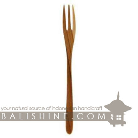 Balishine: Your natural source of indonesian handicraft presents in its Tableware collection the Fork:632WAS7236:This fork is produced in Bali made from natural old teak wood with coconut oil finishing.  