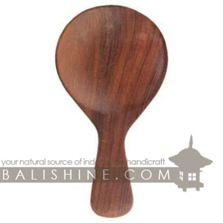 Balishine: Your natural source of indonesian handicraft presents in its Tableware collection the Salad Spoon:632WAS7250:This rice spoon is produced in Bali made from natural old teak wood with coconut oil finishing.  