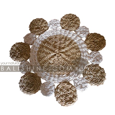 Balishine: Your natural source of indonesian handicraft presents in its Tableware collection the Mendong Grass Placemat:628DEK8756:This natural placemat is made in bali from mendong grass.  