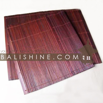 Balishine: Your natural source of indonesian handicraft presents in its Tableware collection the Placemats:628JAS2944:This rectangular placemate is  produced in Bali this handicraft is made from bamboo.  Chocolate color