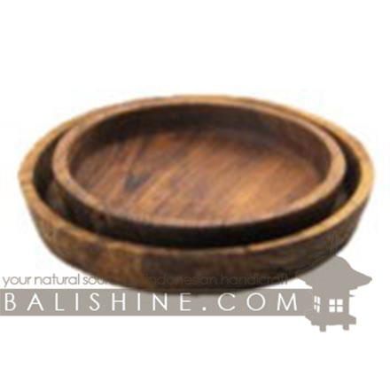 Balishine: Your natural source of indonesian handicraft presents in its Tableware collection the Plate:634WAS7148:This plate is produced in Bali made from natural old teak wood with coconut oil finishing.  