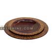 balishine This set of 2 plates is produced in Bali made from mango wood and the matting of white coconut shell mosaic.