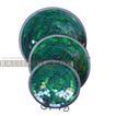 balishine This set of 3 platters is produced in Bali from teracota with painting glass mosaic finishing.