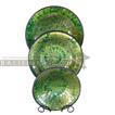 balishine This set of 3 platters is produced in Bali from teracota with painting glass mosaic finishing.