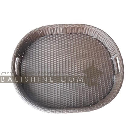 Balishine: Your natural source of indonesian handicraft presents in its Tableware collection the Mini Dark Floating Tray:625JAJ8675:This floating tray is made in Bali from rattan synthetic.  Also available in white, brown, Dark brown or mix (white and brown) colors. For other colors, please contact us.