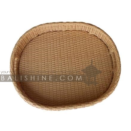 Balishine: Your natural source of indonesian handicraft presents in its Tableware collection the Mini Brown Floating Tray:625JAJ8677:This floating tray is made in Bali from rattan synthetic.  Also available in white, brown, Dark brown or mix (white and brown) colors. For other colors, please contact us.