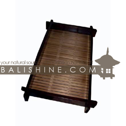 Balishine: Your natural source of indonesian handicraft presents in its Tableware collection the Tray:625JAS3346:This rectangular tray is produced in Bali made from bamboo and wood.  Natural color
