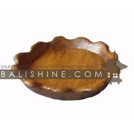 Balishine: Your natural source of indonesian handicraft presents in its Tableware collection the Tray:625JAS3401:This round tray is produced in Bali made from teak wood.  Natural color