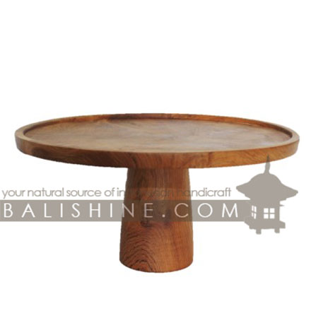 Balishine: Your natural source of indonesian handicraft presents in its Tableware collection the Old Teak Wood Cake Stand:625WAS7179:This cake stand is produced in Bali made from natural old teak wood with coconut oil finishing.  