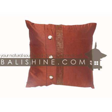 Balishine: Your natural source of indonesian handicraft presents in its Textile & Rugs collection the Pillow Cases:537JAS1422:This pillow case is produced in Bali it's an organza textile with pink button holes and closing zip.  50% coton and 50% polyester. Same as picture