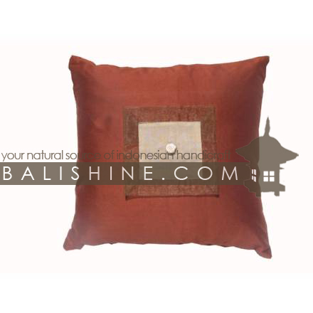 Balishine: Your natural source of indonesian handicraft presents in its Textile & Rugs collection the Pillow Cases:537JAS1428:This pillow case is produced in Bali it's an organza textile with pink button holes and closing zip.  50% coton and 50% polyester. Same as picture