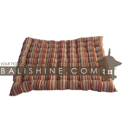 Balishine: Your natural source of indonesian handicraft presents in its Textile & Rugs collection the Pillow For Chair:538KAN1468:This pillow is produced in Bali it's a handmade Sari  textile with kapok inside.  50% coton and 50% polyester. Color as photo.