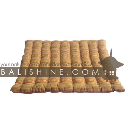 Balishine: Your natural source of indonesian handicraft presents in its Textile & Rugs collection the Pillow For Chair:538KAN1469:This pillow is produced in Bali it's a handmade Sari  textile with kapok inside.  50% coton and 50% polyester. Color as photo.