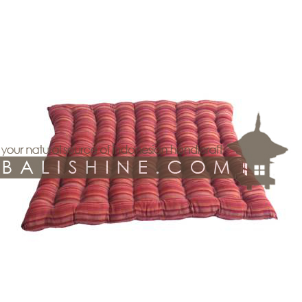 Balishine: Your natural source of indonesian handicraft presents in its Textile & Rugs collection the Pillow For Chair:538KAN1471:This pillow is produced in Bali it's a handmade Sari  textile with kapok inside.  50% coton and 50% polyester. Color as photo.