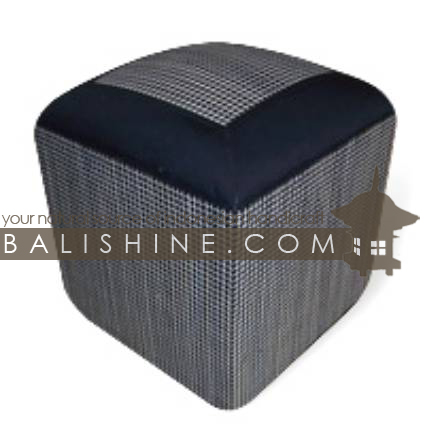 Balishine: Your natural source of indonesian handicraft presents in its Textile & Rugs collection the Pouf Stool:541JAS3068:This square pouf stool is produced in Bali made from the matting of natural coconut root.  Natural color