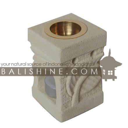 Balishine: Your natural source of indonesian handicraft presents in its Various collection the Oil Burner:44KLJ587294:This oil burner is produced in Bali made from lime stone.  
