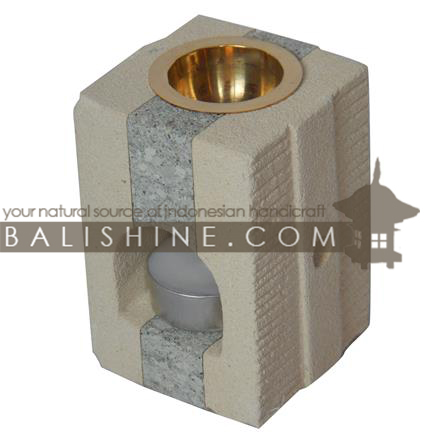 Balishine: Your natural source of indonesian handicraft presents in its Various collection the Oil Burner:44KLJ587296:This oil burner is produced in Bali made from lime stone.  