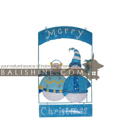 Balishine: Your natural source of indonesian handicraft presents in its Various collection the Hanging Snowman:413MAH6097:This christmas hanging decoration is produced in Bali and made from stainless  Same as picture