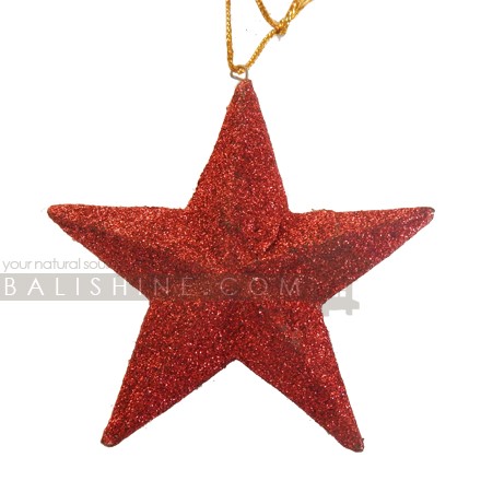 Balishine: Your natural source of indonesian handicraft presents in its Various collection the Red Hanging Decoration Star:413RAT7957:This hanging christmas decoration is produced in Bali and made from natural albasia wood.   
