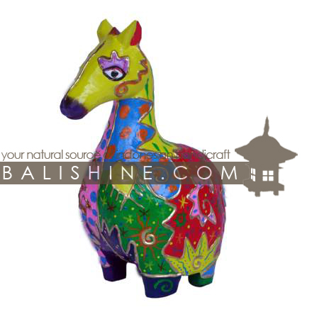 Balishine: Your natural source of indonesian handicraft presents in its Various collection the MoneyBox:415KAG6548:This horse bank is produced in Bali made from albesia wood.  Full color