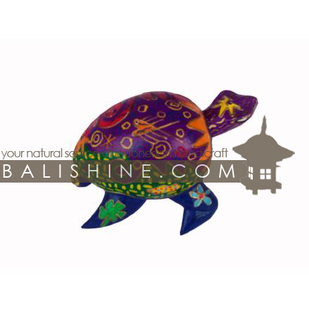 Balishine: Your natural source of indonesian handicraft presents in its Various collection the Funny Handicraft:415BAL7557:This funny animal is produced in Bali made from albesia wood with coconut shell. This turtle move the head.  Full color