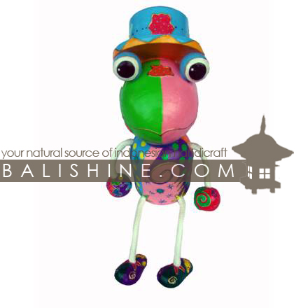 Balishine: Your natural source of indonesian handicraft presents in its Various collection the Funny Handicraft:415BAL7568:This funny animal is produced in Bali made from albesia wood with white synthetic string.  Full color