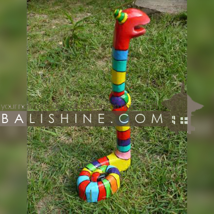 Balishine: Your natural source of indonesian handicraft presents in its Various collection the Funny Handicraft:415KAG74950:This snake is produced in Bali made from albesia wood.  Full color