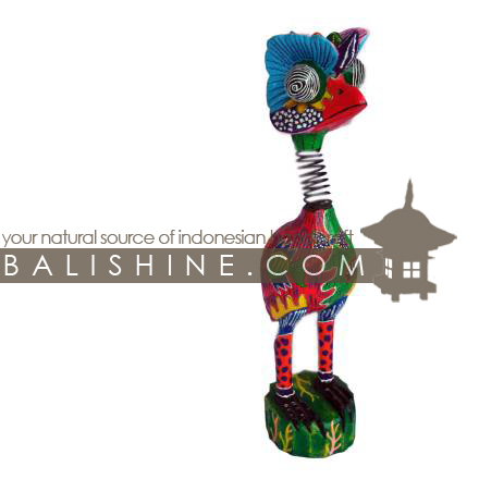 Balishine: Your natural source of indonesian handicraft presents in its Various collection the Funny Handicraft:415KAG7613:This set of 3 funny chicken is produced in Bali made from albesia wood. The chicken moove the head  Full color