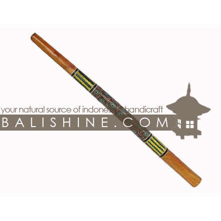 Balishine: Your natural source of indonesian handicraft presents in its Various collection the Didgeridoo:412CIK602455:This didgeridoo is a handicraft of Bali made from painting teack wood  Mix color