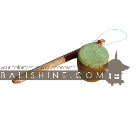 Balishine: Your natural source of indonesian handicraft presents in its Various collection the Frog Music:412CIK602423:This tambourine is a handicraft of Bali made from natural plywood with an natural skin of cow.  