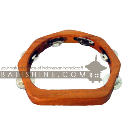 Balishine: Your natural source of indonesian handicraft presents in its Various collection the Octo Cymbal Maracas:412MIK606986:This cymbal maracas is made from metal with mahogany wood.  