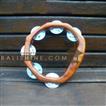 balishine This tambourine is produced in Indonesia and made from mahogany wood and stainless. 