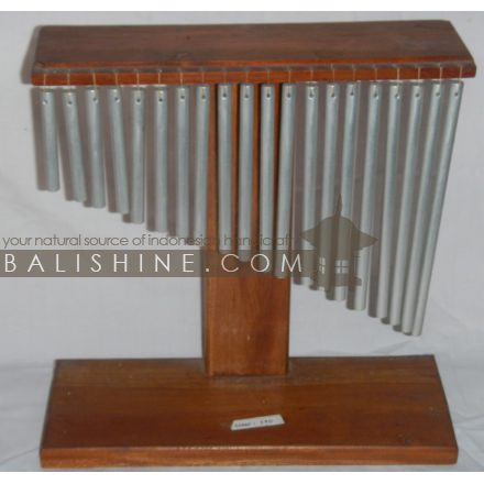 Balishine: Your natural source of indonesian handicraft presents in its Various collection the Triangle Multy Notes:412MIK606987:This music intrument is made from stainless metal and mahogany wood..  