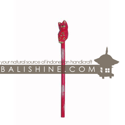 Balishine: Your natural source of indonesian handicraft presents in its Various collection the Pencil:45TOS221030:This set of 10 cats pencil is a handicraft of Bali made from albesia wood.  Full Color