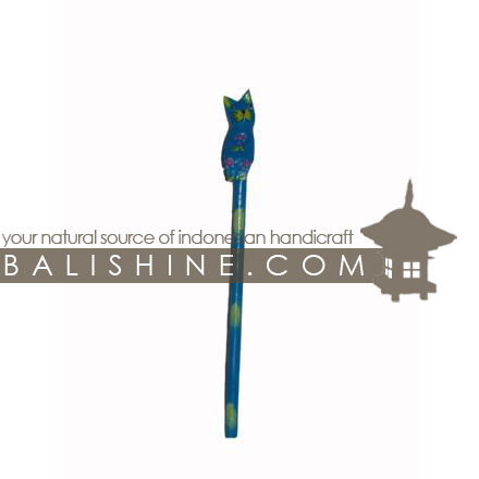 Balishine: Your natural source of indonesian handicraft presents in its Various collection the Pencil:45TOS221034:This set of 10 cats pencil is a handicraft of Bali made from albesia wood.  Full Color
